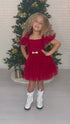 Zoe Ruby Tiered Tulle Dress – Sparkle, Sweetness & Holiday Charm 12M-14